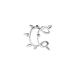 Кафф-клипса 'Диатомея' с шипами