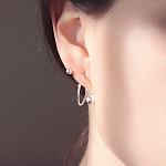 Серьги 'XS' зеркальные