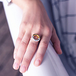 Кольцо '0' с шинкой и позолотой