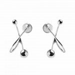 Серьги 'XS' зеркальные