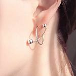 Серьги 'XS' зеркальные